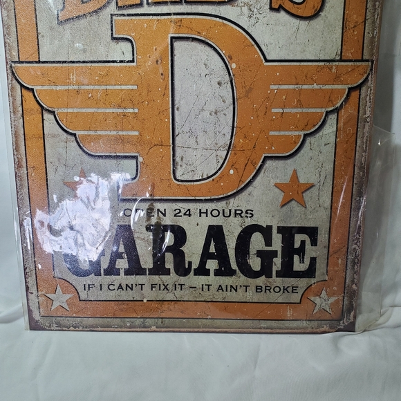 Dad's Garage If I Can't Fix It-It Ain't Broke Retro Distressed Metal Sign, New - Picture 3 of 7